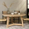 Indali Mango Wood Round Dining Table - Large -furniture Sales Store nkuku indali mango wood round dining table 5055672415350 31980646465712