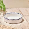 Indigo Drop Ceramic Pet Bowl - Cream & Indigo - Large