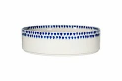 Indigo Drop Ceramic Pet Bowl - Cream & Indigo - Large -furniture Sales Store nkuku indigo drop ceramic pet bowl large 5055672418177 32835206152368
