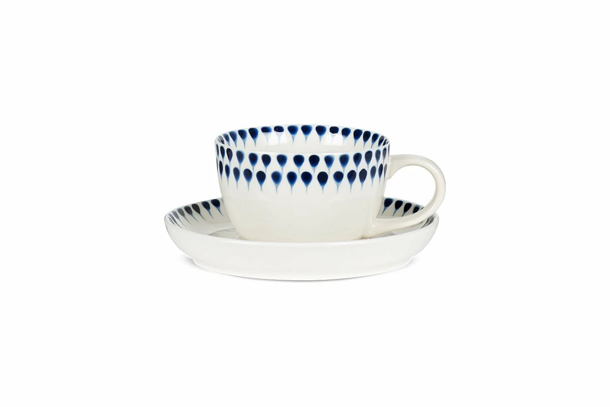 Indigo Drop Cup & Saucer 6 Indigo Drop Cup & Saucer - Image 4