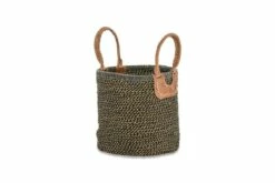 Indra Coil Basket - Charcoal -furniture Sales Store nkuku indra coil basket charcoal 29306756071600