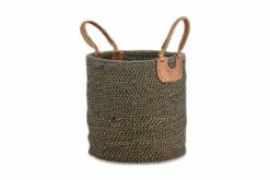 Indra Coil Basket - Charcoal -furniture Sales Store nkuku indra coil basket charcoal 5055672497509 23064949948592