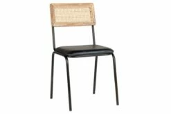 Iswa Leather & Cane Dining Chair - Black 18 Iswa Leather & Cane Dining Chair - Black -furniture Sales Store nkuku iswa leather and cane dining chair black 5 06e 12 32807125844144