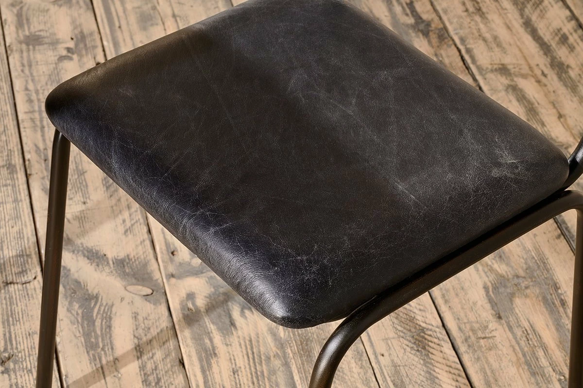 Iswa Leather & Cane Dining Chair - Black 8 Iswa Leather & Cane Dining Chair - Black - Image 6