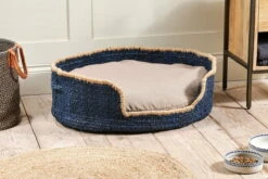 Jaiyuh Hemp Pet Bed - Indigo - Large