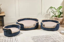 Jaiyuh Hemp Pet Bed - Indigo - Medium -furniture Sales Store nkuku jaiyuh hemp pet bed indigo medium 5 06e 12 32807255343280