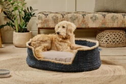 Jaiyuh Hemp Pet Bed - Indigo - Medium