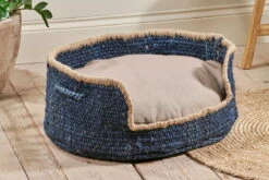 Jaiyuh Hemp Pet Bed - Indigo - Medium -furniture Sales Store nkuku jaiyuh hemp pet bed indigo medium 5 06e 12 32807255572656
