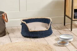 Jaiyuh Hemp Pet Bed - Indigo - Small