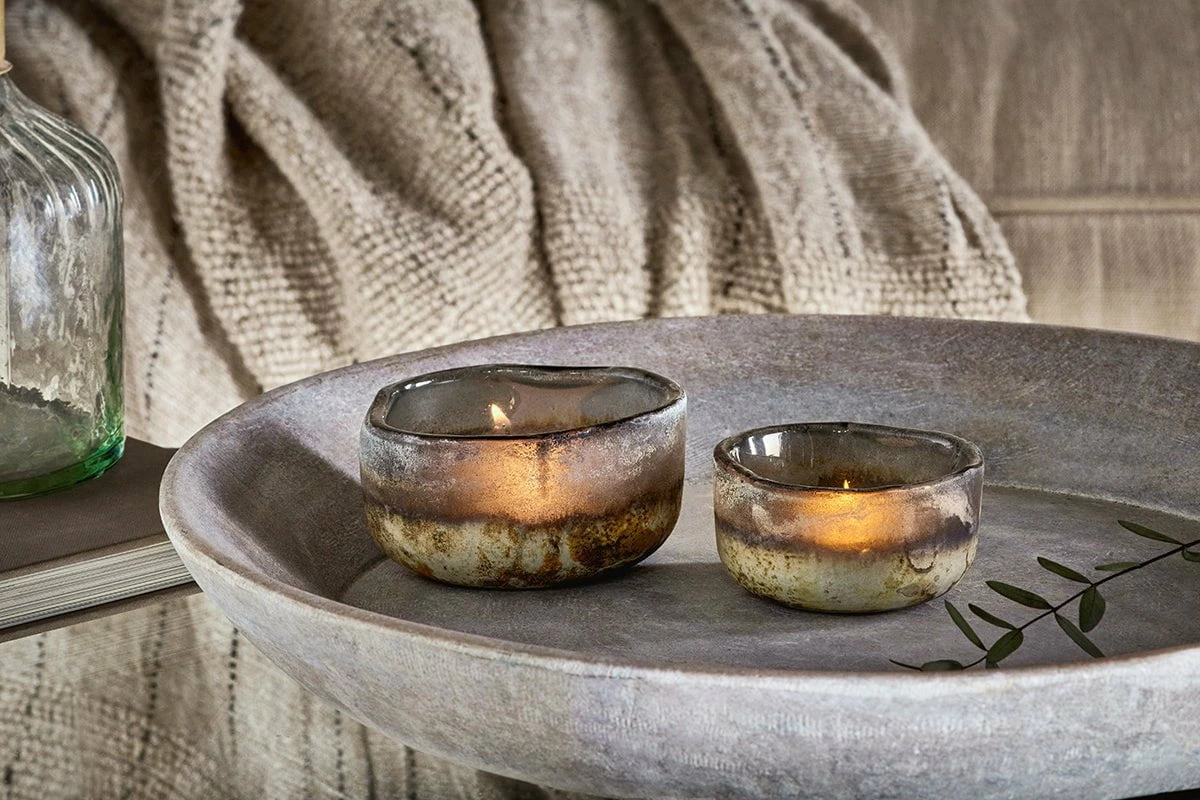 Janka Glass Tealights - (Set Of 2) 3 Janka Glass Tealights - (Set Of 2)