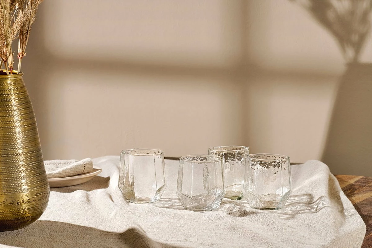 Kavya Tumbler - Clear - (Set Of 4) 3 Kavya Tumbler - Clear - (Set Of 4)