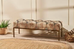 Kesu Kilim & Iron Bench