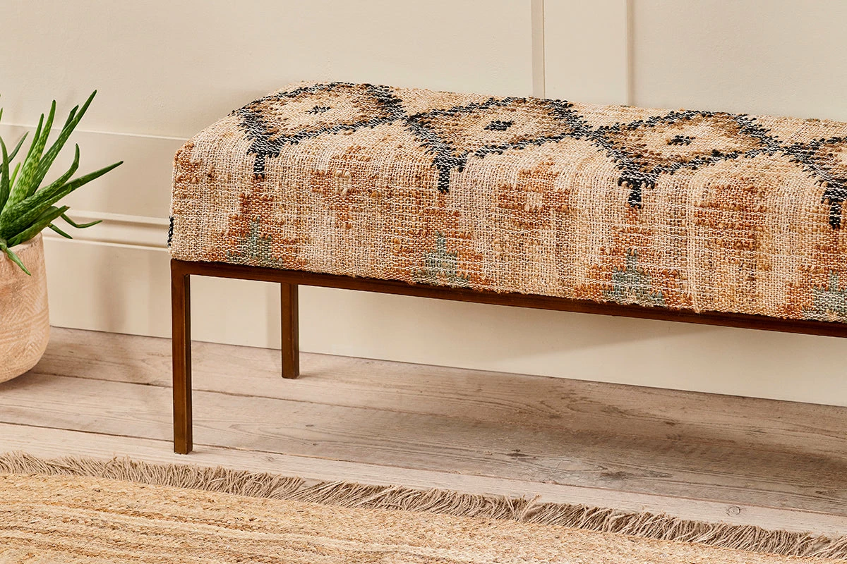 Kesu Kilim & Iron Bench 4 Kesu Kilim & Iron Bench - Image 2