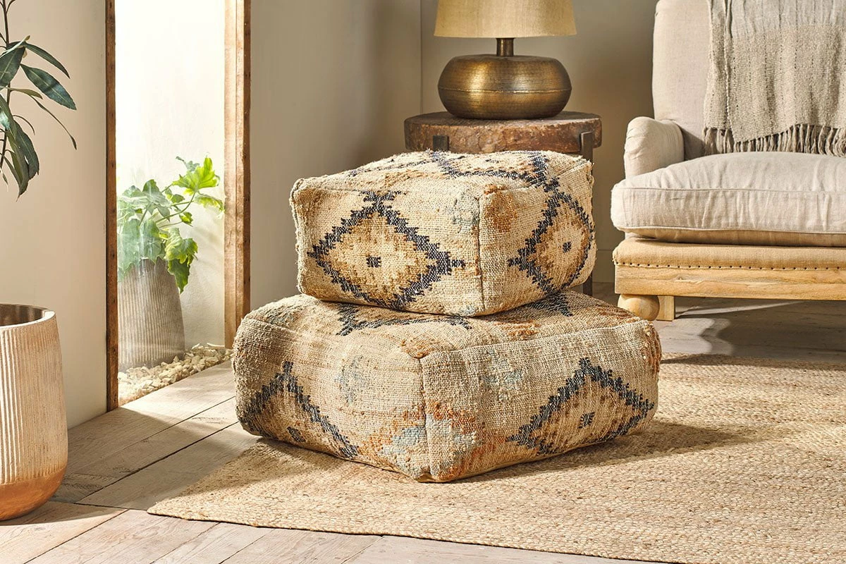 Kesu Kilim Pouf - Large 4 Kesu Kilim Pouf - Large - Image 2
