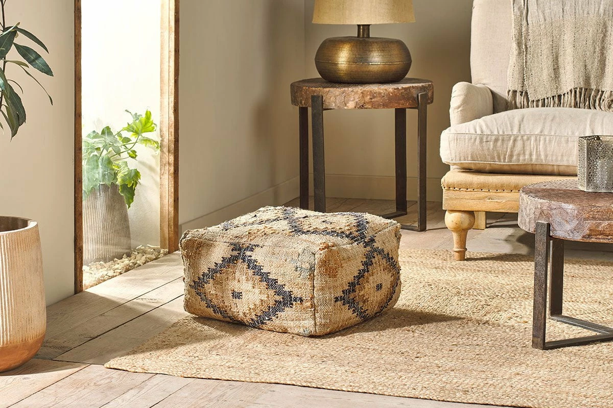 Kesu Kilim Pouf - Small 3 Kesu Kilim Pouf - Small