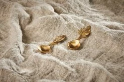 Leaf Small Spoon Gift Set - Antique Brass (Set Of 2)