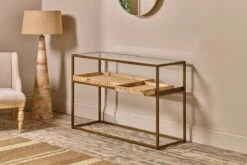 Luzon Iron & Mango Wood Display Console Table -furniture Sales Store nkuku luzon display console table 5055672417675 32810229596336