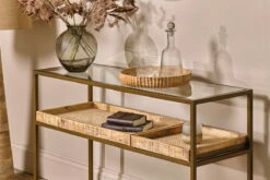 Luzon Iron & Mango Wood Display Console Table -furniture Sales Store nkuku luzon display console table 5055672417675 32810229792944
