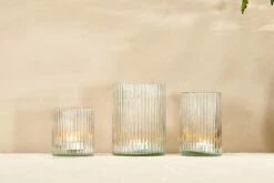 Malana Recycled Glass Candle Holder - Clear