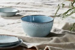 Malia Serving Bowl - Dusty Blue