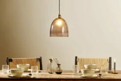 Malikka Easy Fit Recycled Glass Lampshade - Smoke