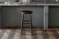 Mengwi Mango Wood Round Bar Stool - Dark Brown -furniture Sales Store nkuku mengwi round bar stool dark brown 5 06e 12 32807154614448