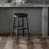 Mengwi Mango Wood Round Bar Stool - Dark Brown -furniture Sales Store nkuku mengwi round bar stool dark brown 5 06e 12 32807154811056