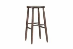 Mengwi Mango Wood Round Bar Stool - Dark Brown -furniture Sales Store nkuku mengwi round bar stool dark brown 5 06e 12 32807154843824