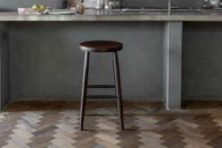 Mengwi Mango Wood Round Bar Stool - Dark Brown -furniture Sales Store nkuku mengwi round bar stool dark brown 5 06e 12 32807154876592