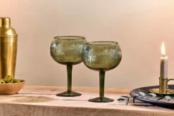 Mila Gin Glass - Dark Emerald - (Set Of 2)
