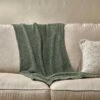 Moss Stitch Cotton Throw - Forest Green 1 Moss Stitch Cotton Throw - Forest Green -furniture Sales Store nkuku moss stitch cotton throw forest green 5055672493235 29802373054640