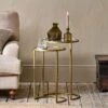 Nakuru Iron & Glass Side Table Set - Brass -furniture Sales Store nkuku nakuru iron glass side table set brass 5055672407669 29411511664816