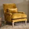 Nalla Velvet Armchair - Ochre -furniture Sales Store nkuku nalla velvet armchair ochre 5055672406587 29464406458544