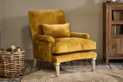 Nalla Velvet Armchair - Ochre