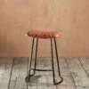 Narwana Ribbed Leather Stool 1 Narwana Ribbed Leather Stool -furniture Sales Store nkuku narwana ribbed leather stool small 5055672473947 29322823631024