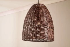 Noko Natural Rattan Conical Pendant - Medium -furniture Sales Store nkuku noko natural rattan conical pendant medium 5055672419471 32810248503472
