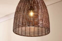Noko Natural Rattan Conical Pendant - Medium -furniture Sales Store nkuku noko natural rattan conical pendant medium 5055672419471 32810248536240