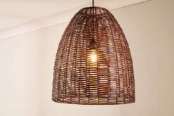 Noko Natural Rattan Conical Pendant - Medium -furniture Sales Store nkuku noko natural rattan conical pendant medium 5055672419471 32810248732848