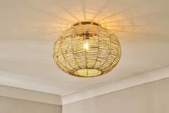 Noko Rattan Flush Ceiling Light -furniture Sales Store nkuku noko rattan flush ceiling light 5055672419426 32810254860464