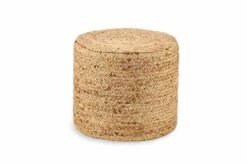 Ondal Round Braided Hemp Side Table -furniture Sales Store nkuku ondal round braided hemp pouf 5055672410522 31012290396336