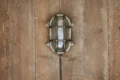 Oshi Brass Oval Outdoor Bulkhead - Iron