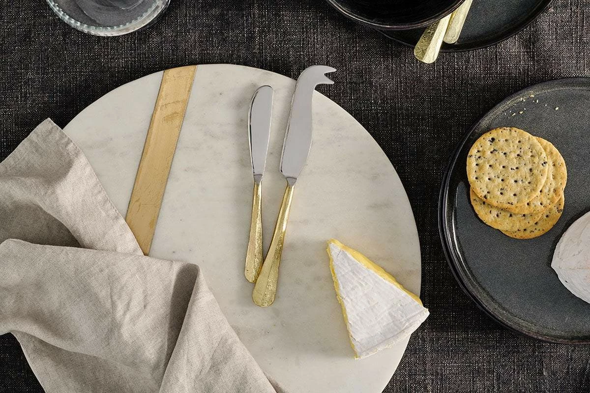 Osko Cheese & Butter Knife Set - Brushed Gold (Set Of 2) 3 Osko Cheese & Butter Knife Set - Brushed Gold (Set Of 2)