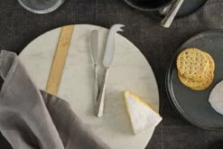 Osko Cheese & Butter Knife Set - Brushed Silver (Set Of 2)
