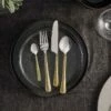Osko Cutlery Set - Brushed Gold (Set Of 16) 1 Osko Cutlery Set - Brushed Gold (Set Of 16) -furniture Sales Store nkuku osko cutlery gold set of 16 5055672445753 29558298575024