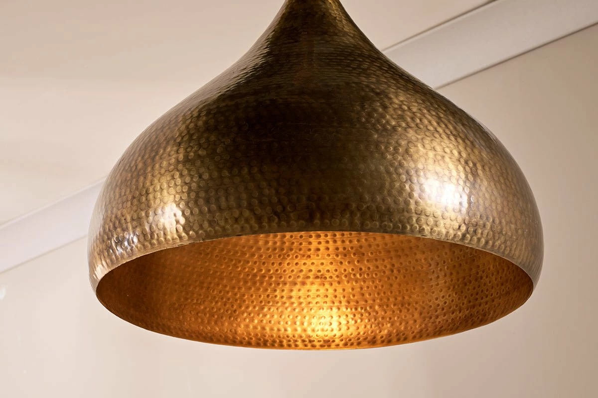 Quinn Statement Hammered Metal Pendant - Large 5 Quinn Statement Hammered Metal Pendant - Large - Image 3