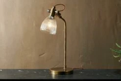 Rarni Recycled Glass Table Lamp - Antique Brass