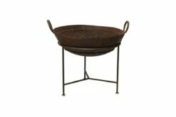 Reclaimed Iron Kadai With Grill - Medium 7 Reclaimed Iron Kadai With Grill - Medium -furniture Sales Store nkuku reclaimed iron kadai with grill 31201757200560