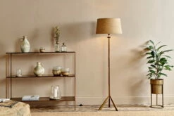 Sahhil Metal Tripod Floor Lamp - Antique Brass