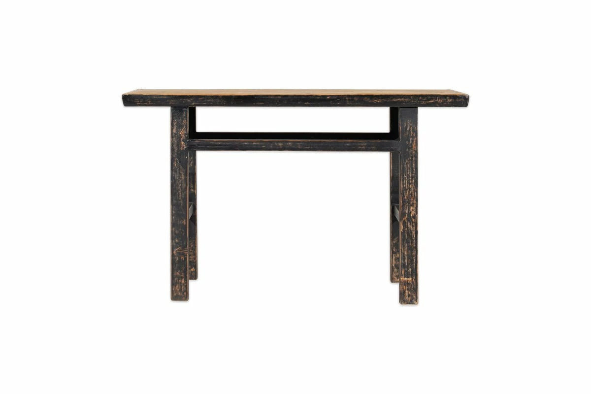 Serpur Reclaimed Pine Console Table - Charcoal - One Size 7 Serpur Reclaimed Pine Console Table - Charcoal - One Size - Image 5