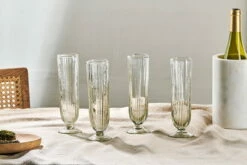 Sigiri Champagne Glass - Clear - (Set Of 4)